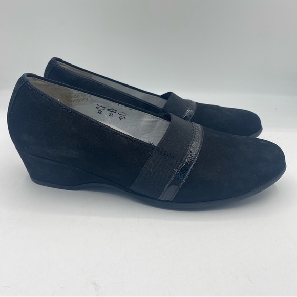Waldlaufer Womens Blacke‎ Suede Slip On Loafers Shoes Size 9 - Picture 1 of 11